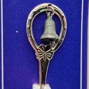 Mission San Luis Rey New Collector Spoon Souvenir Silver Tone Bell Horseshoe